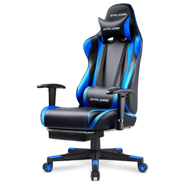 Ergonomic Computer Gaming Chair With Headrest And Lumbar