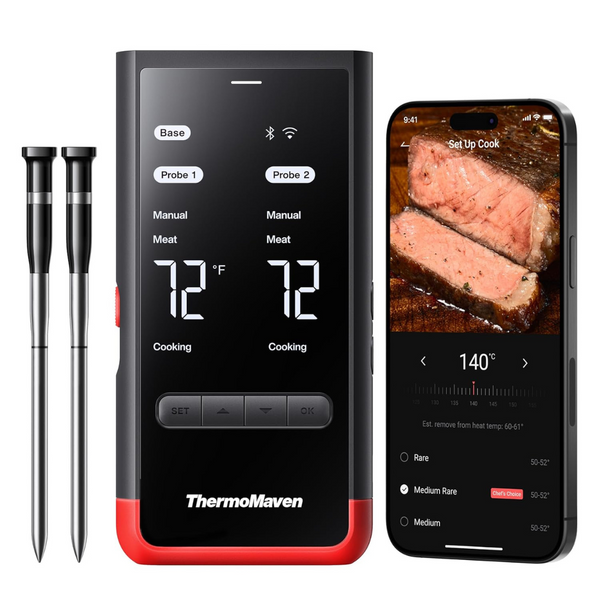 Wireless Digital Food Thermometer With Smart Display Base