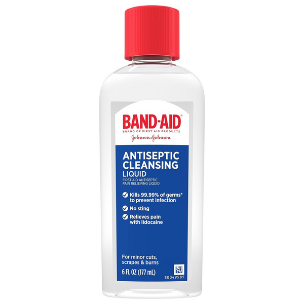 Band-Aid Brand Pain Relieving Antiseptic Cleansing Liquid, 6 Fl. Oz