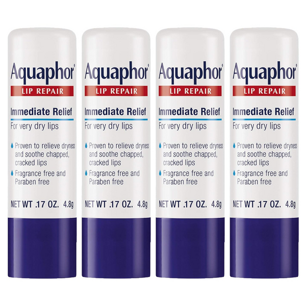 4-Pack Aquaphor Chapped Lips Repair Stick, 0.17 Ounce