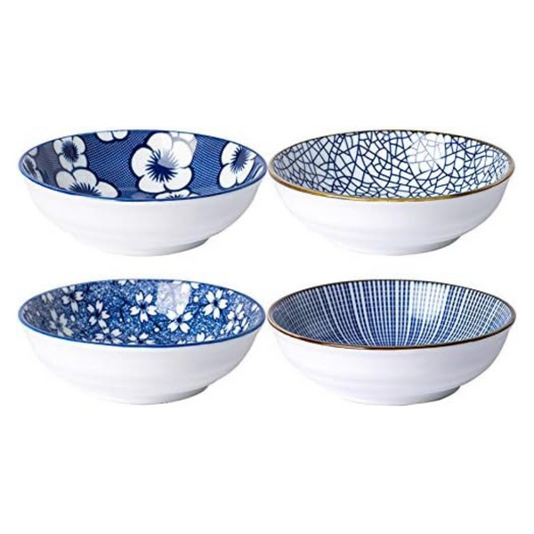 Set of 4 Mini 4" Bowls For Dipping Saucers, 4 Ounce