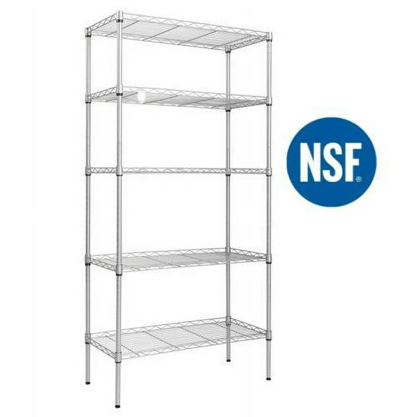 5-Tier Ktaxon Wire Shelving Steel Storage Rack Unit