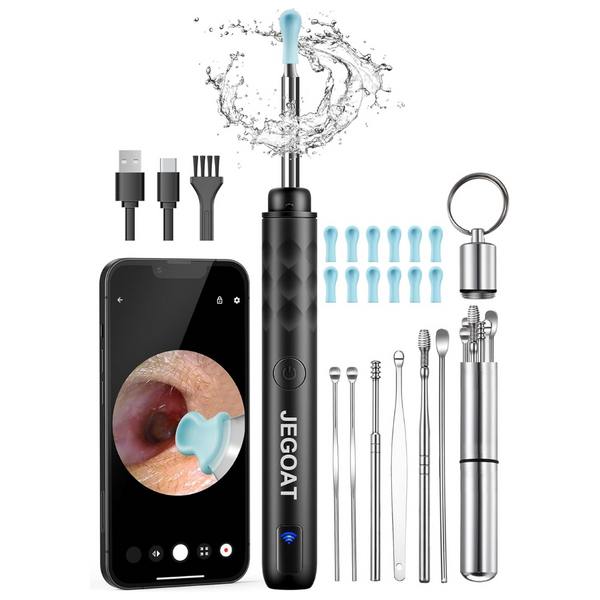 Jegoat Ear Wax Removal Kit With 1296P HD Camera