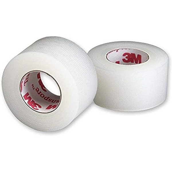 3M Transpore Clear 1" Wide First Aid Tape (2 10-Yard Rolls)