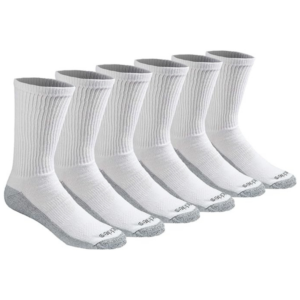 6 Pairs Of Dickies Men's Dri-Tech Moisture Control Crew Socks (Various)