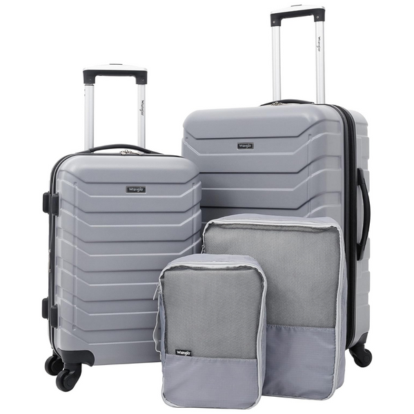 4-Piece Wrangler Hardside Luggage Set With Wheels And Packing Cubes