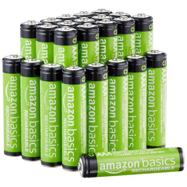 24-Pack AmazonBasics AAA NiMH 800 mAh Rechargeable Batteries