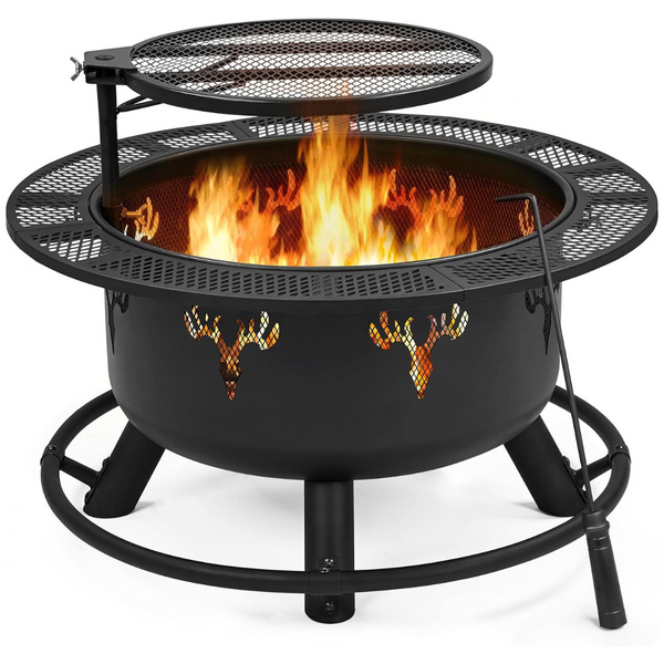 Yaheetech 32" Wood Burning Fire Pit