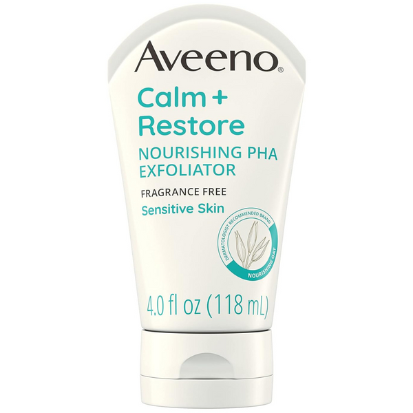 Aveeno Calm + Restore Nourishing PHA Facial Exfoliator, 4oz