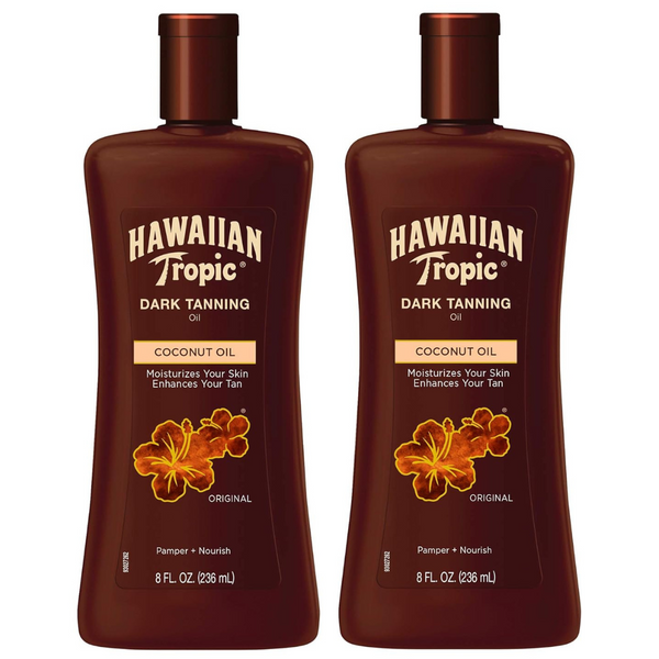 2-Pack Hawaiian Tropic Dark Tanning Oil (8 oz)