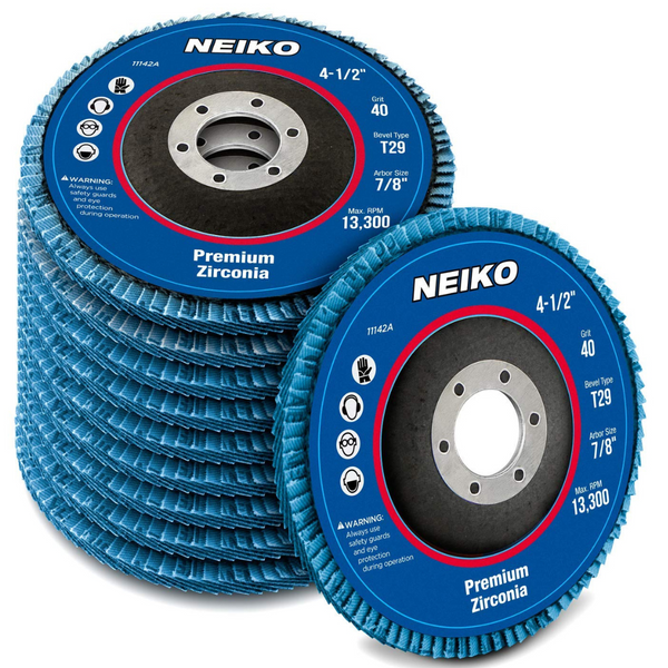 10-Pack Neiko 11142a Zirconia Flap Discs 4-1/2 For Angle Grinder