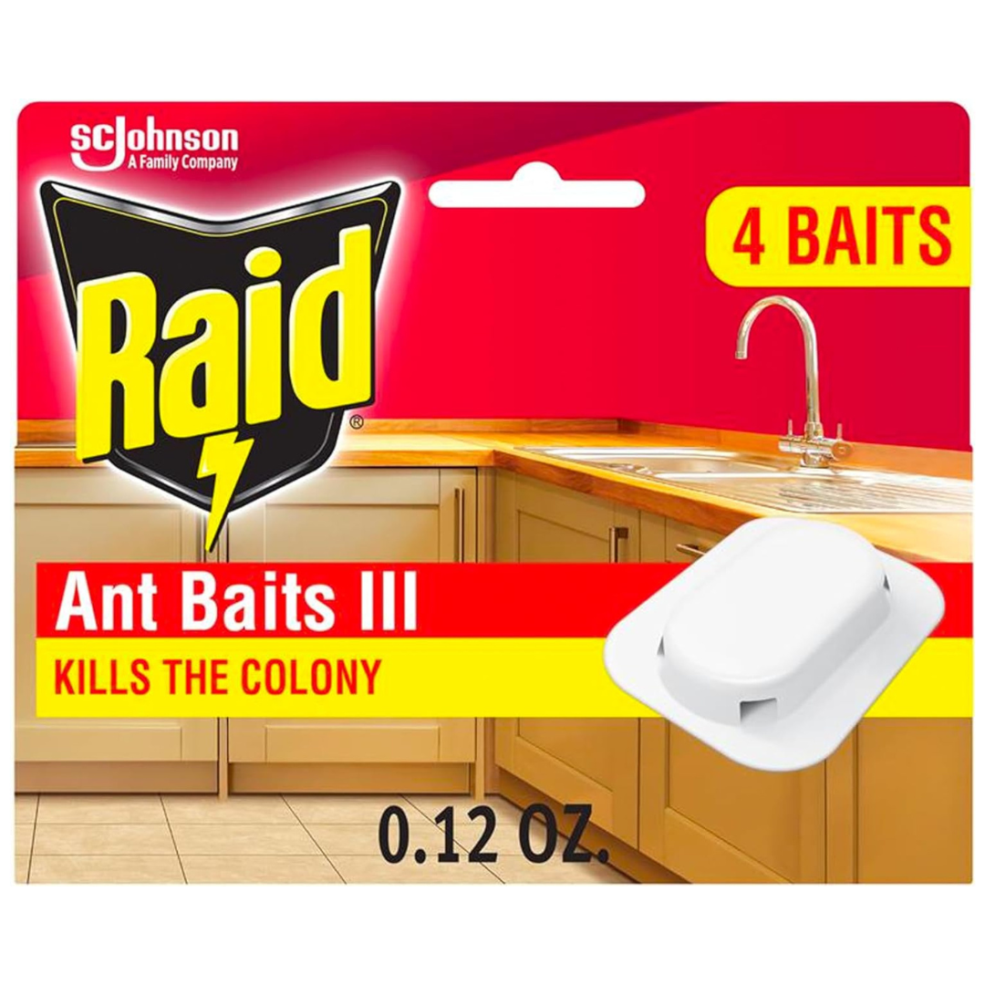 4-Count Raid Ant Baits III For Household Use, Child Resistant