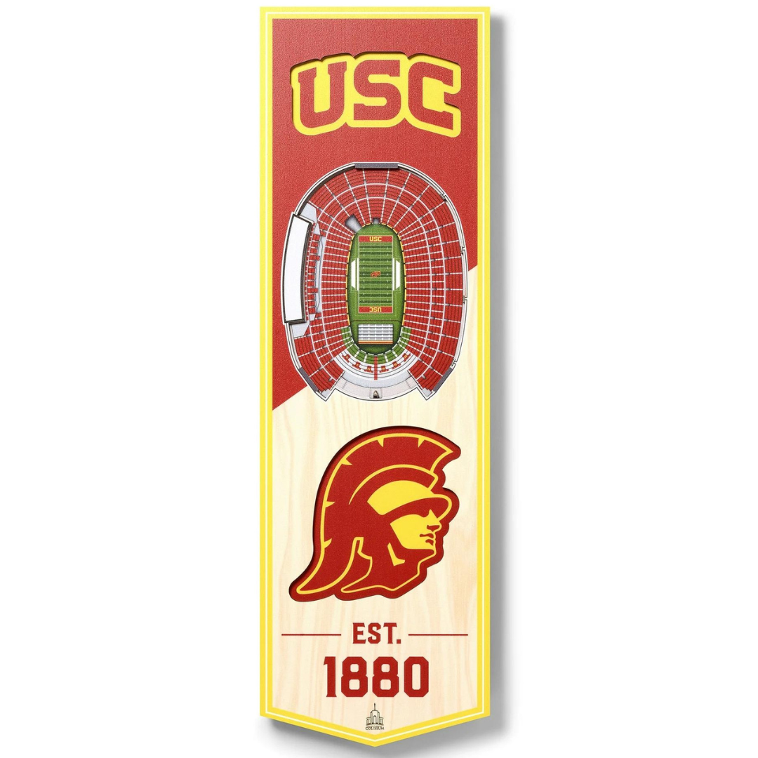 YouTheFan USC Trojans 6'' x 19'' 3D StadiumView Banner