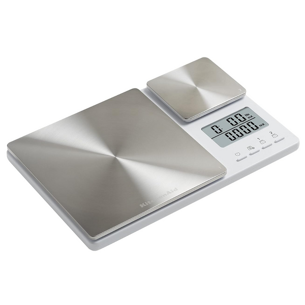 KitchenAid 11lb Dual Platform Kitchen Digital Food Scale Silver