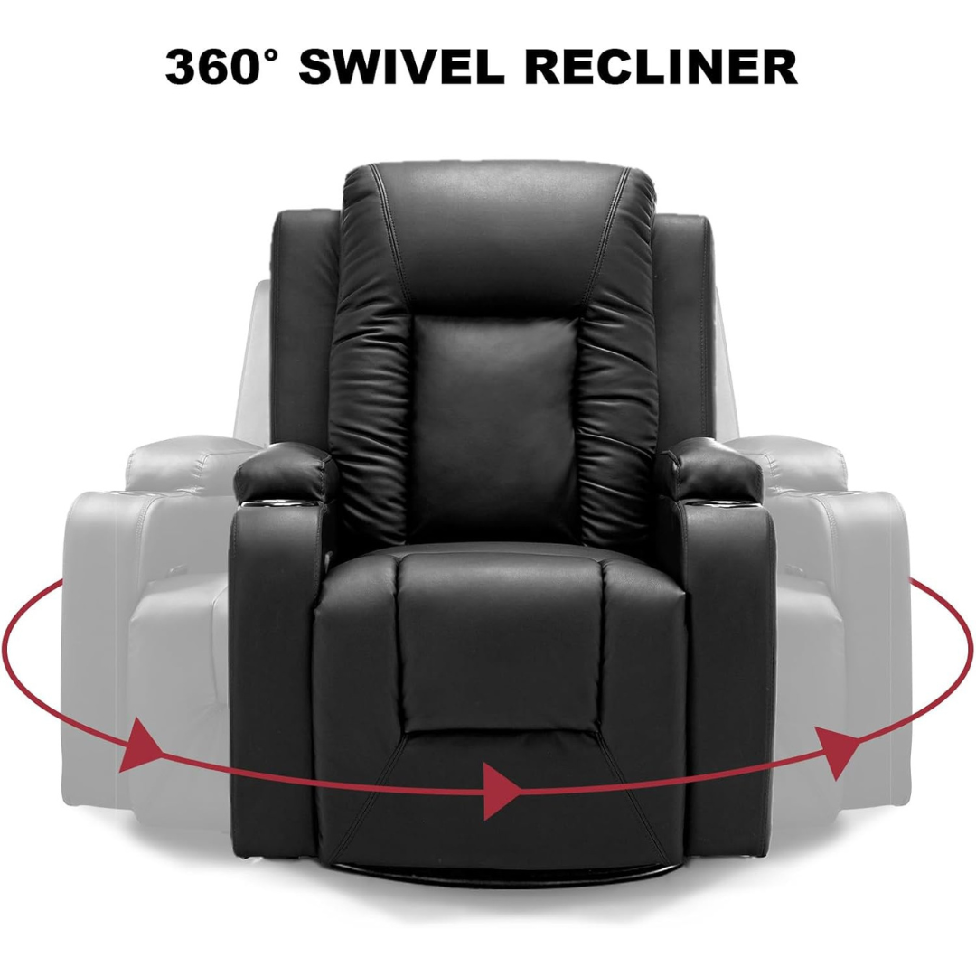 Comhoma Heated Massage Swivel Recliner