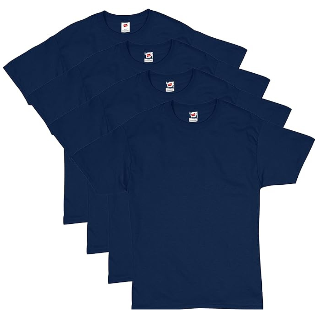 4-Pack Hanes mens Essentials Short Sleeve T-Shirt Value Pack