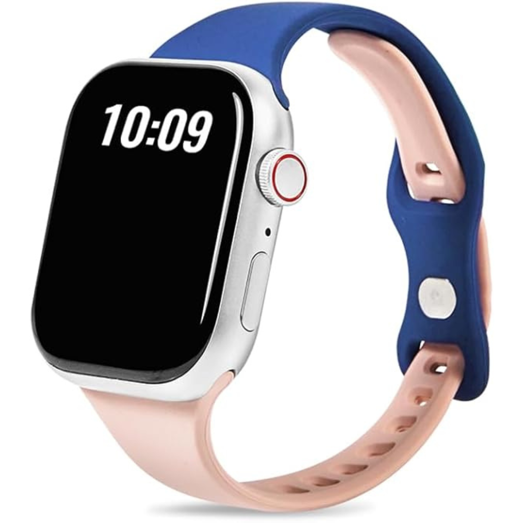 Color Clash Silicone Sport Band Compatible for Apple Watch