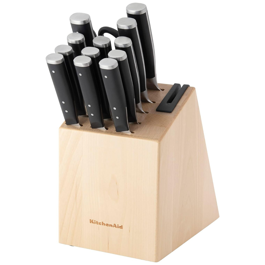 KitchenAid 14-Piece Gourmet Forged Triple Rivet Knife Block Set