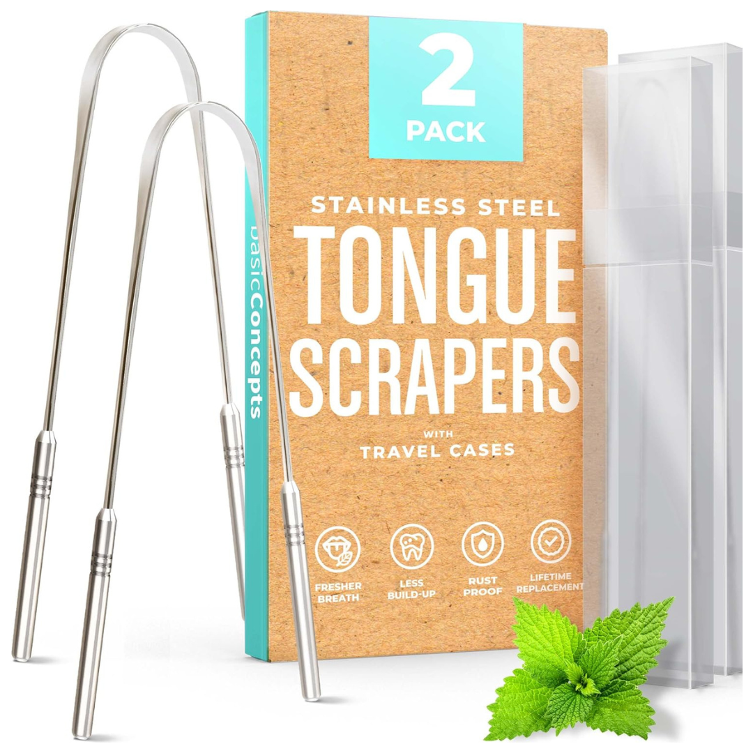 2-Pack Basic Concepts Tongue Cleaner With Cases