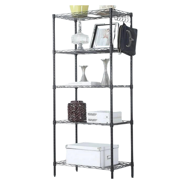 5-Tier Ktaxon Layer Adjustable Steel Storage Rack (Black)