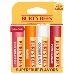 4-Pack Burt's Bees Lip Balm Value Pack, 0.15 Oz.