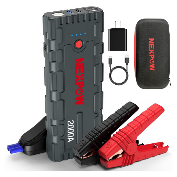 NEXPOW 2000A Peak Car Jump Starter With USB Quick Charge 3.0