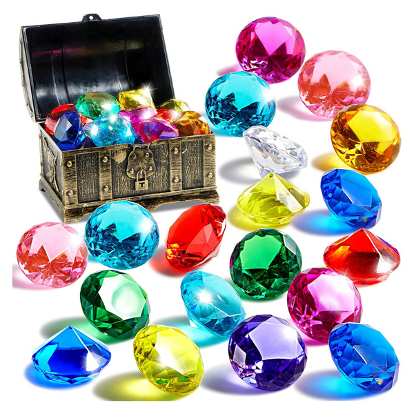 16-Piece Sloosh Colorful Underwater Gem Pool Toys