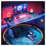 Bestier 42" LED Gaming Desk With Monitor Stand