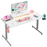 Bestier Modern 42" LED Computer Gaming Desk With Monitor Stand