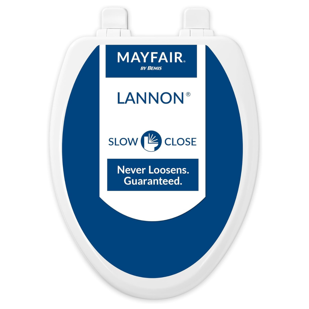 Mayfair Lannon Slow Close Non Slip Heavy Duty Wood Toilet Seat