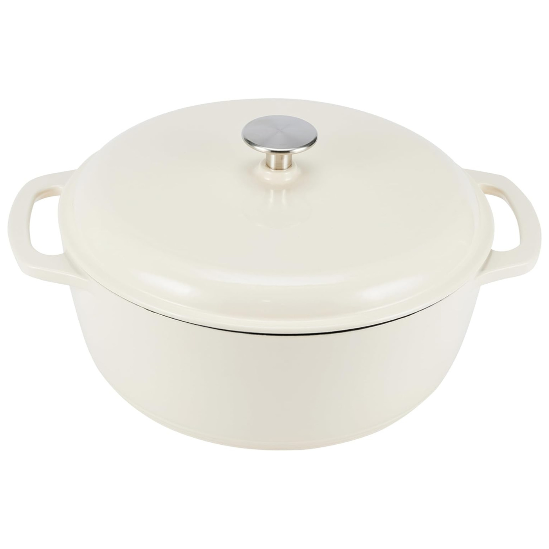 Amazon Basics 4.3-Quart Enameled Cast Iron Round Dutch Oven (Various)