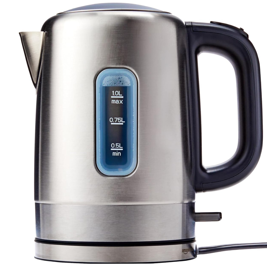 AmazonBasics 1 Liter Stainless Steel Electric Kettle