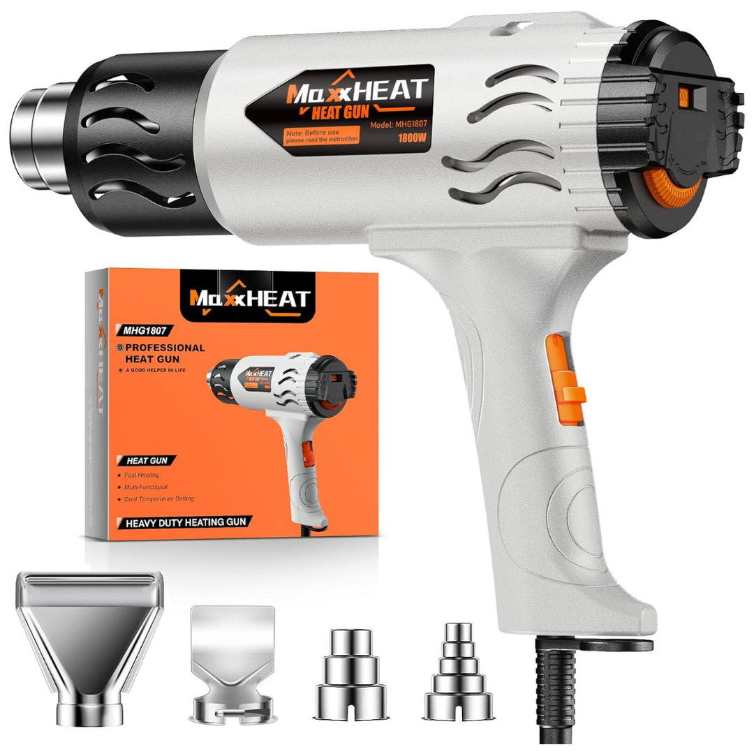 1800w Dual Fuses Heavy Duty Hot Air Gun With 4 Nozzles