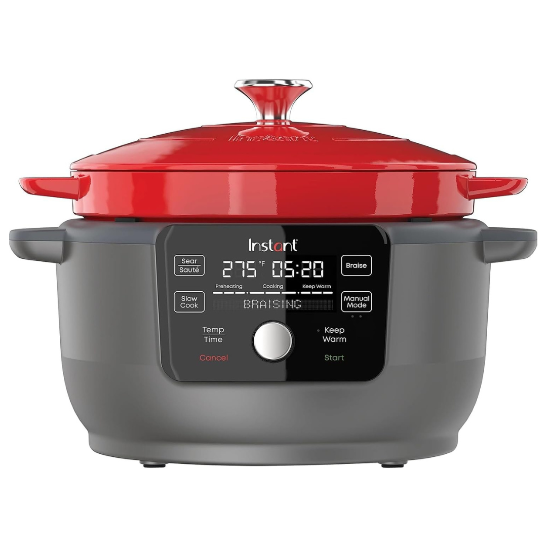 Instant Pot 6-Quart 5-In-1 1500W Electric Round Dutch Oven (Red)