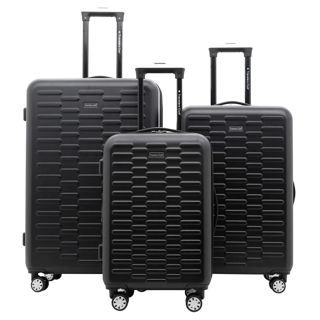 3-Piece Travelers Club Shannon Spinner Expandable Luggage Set (2 Colors)