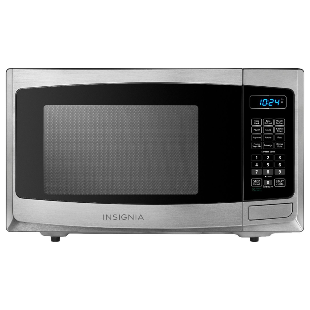 Insignia 0.9 Cu. Ft Compact Stainless Steel Microwave