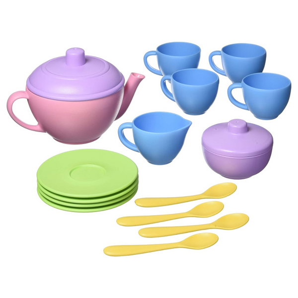 17-Piece Green Language & Communication Kids Role Toys Tea Set