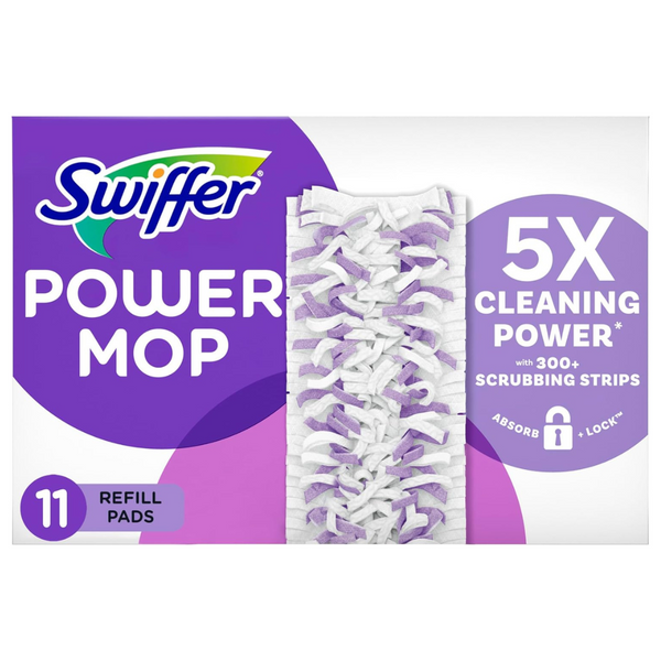 11-Count Swiffer PowerMop Multi-Surface Mopping Pad Refills For Floor Cleaning