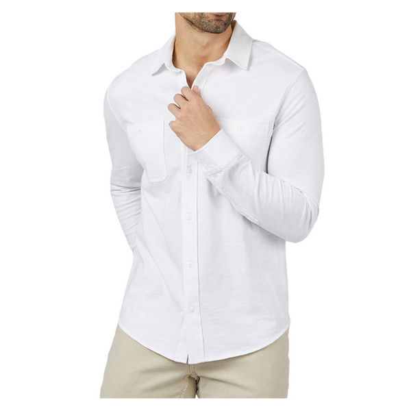 32 Degrees Men's Soft Wash Knit Long Sleeve Button-up Shirt (3 Colors)