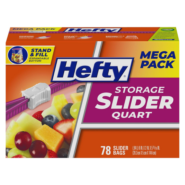 78-Count Hefty Slider Storage Bags (Quart Size)