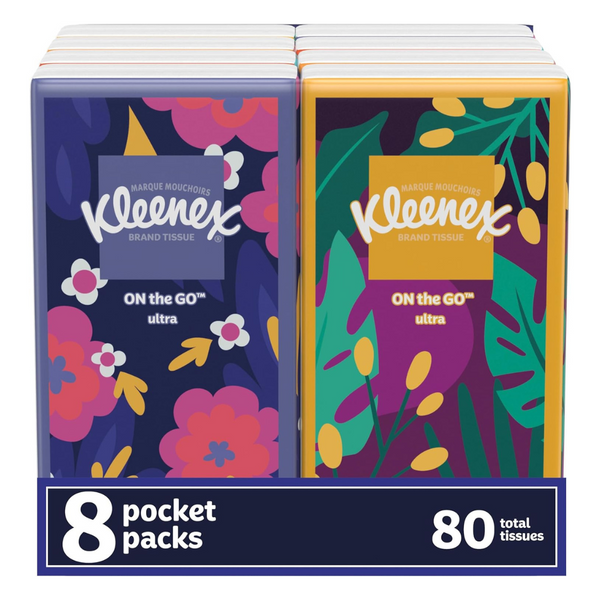 80-Count Kleenex On-The-Go Absorbent Facial Tissues