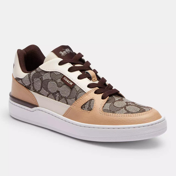 Coach Outlet Women's Clip Low Top Sneaker In Signature Jacquard