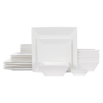 24-Piece Porlien Classic Square Dinnerware Set