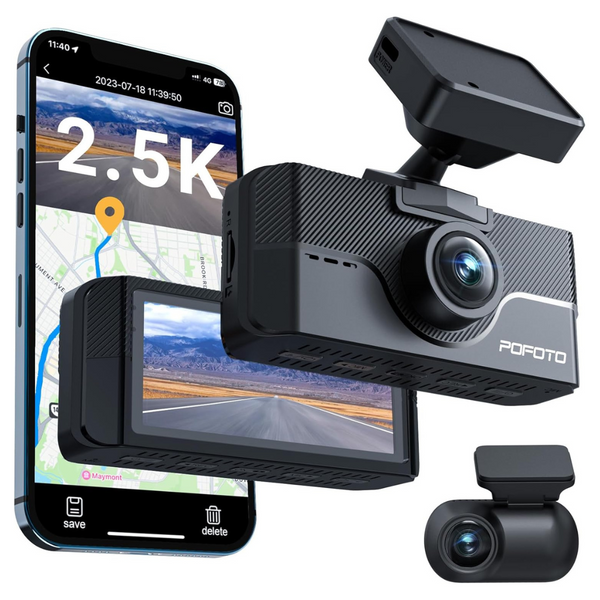 Pofoto 2.5K 1440P 60fps And 1080P 30fps Dash Camera