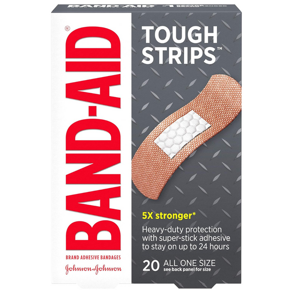 20-Count Band-Aid Brand Tough Strips Adhesive Bandage