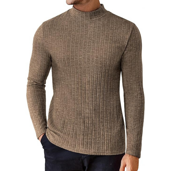 Ekouaer Men's Long Sleeve Ribbed Knit Pullover Sweater Shirts