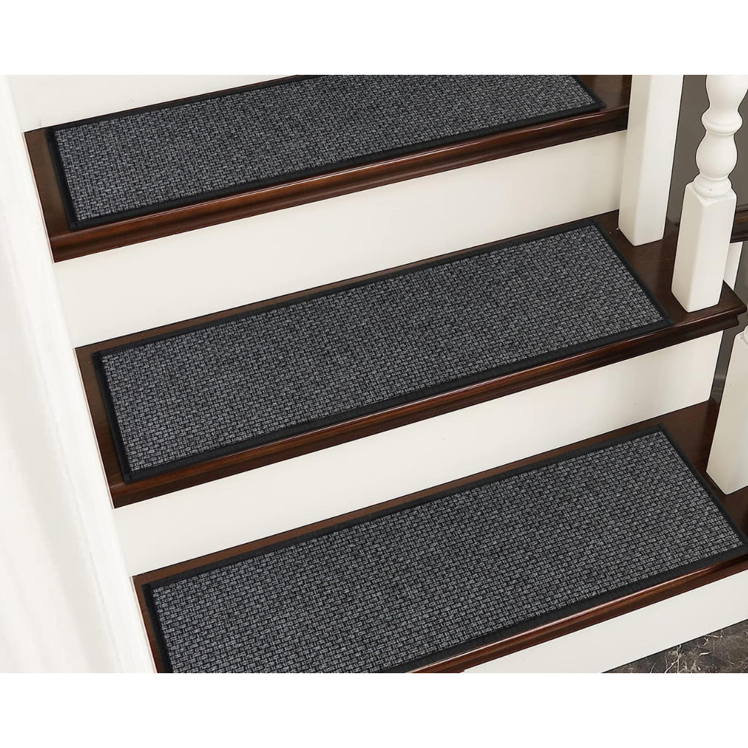 4-Piece 8" X 30" Indoor Rubber Stair Runners For Wooden Steps (Various)