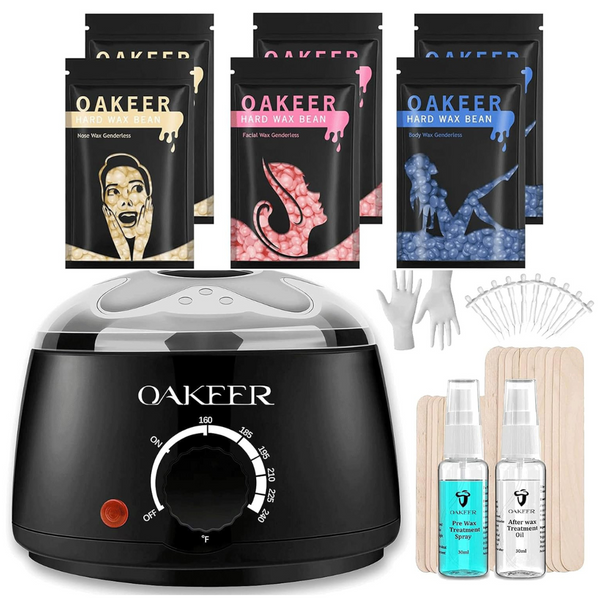 Oakeer Unisex Waxing Warmer Kit With 6 Bags Wax Beans