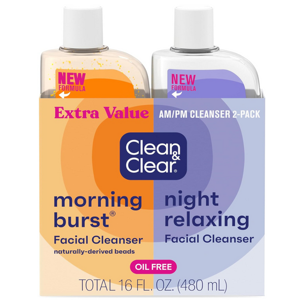 2-Pack Clean & Clear Day &Night Facial Cleanser W/ Night Facial Cleanser