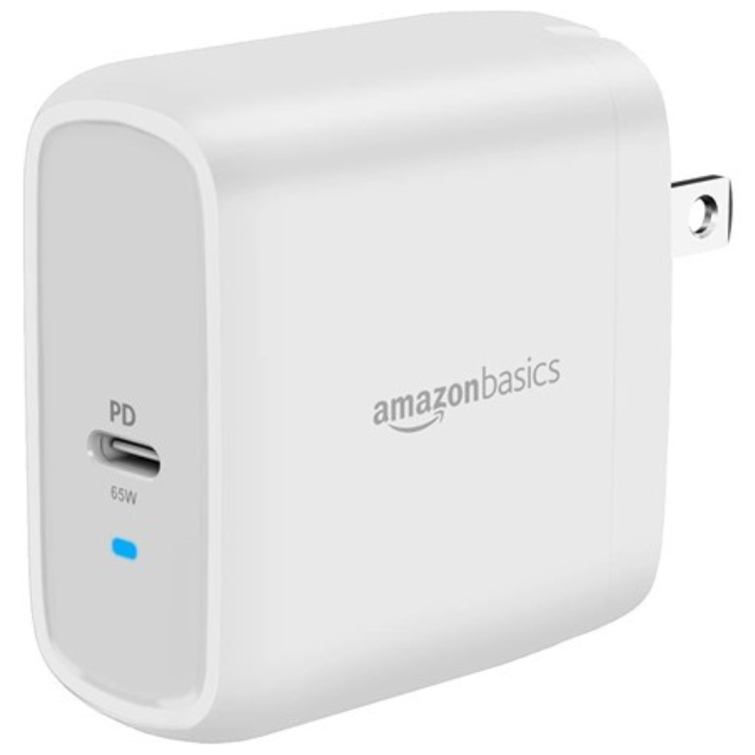 Amazon Basics 65w One-Port GaN USB-C Wall Charger With PD